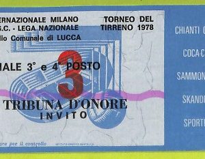 C2536- Vecchio BIGLIETTO PARTITA CALCIO 1978 INTER VS OFK BEOGRAD