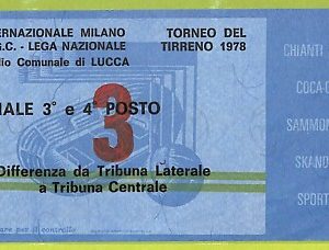 C2537- Vecchio BIGLIETTO PARTITA CALCIO 1978 INTER VS OFK BEOGRAD