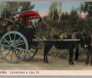 ab0434 - CARTOLINA D'EPOCA -ROMA Città : Carrettiere al vino IV