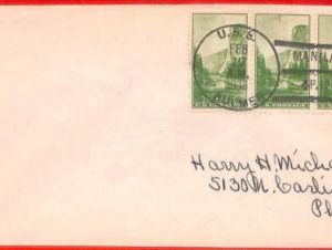 aa3995  - PHILLIPINES - Postal HISTORY - Sea Mail: USS Ship mail BULMER 1935