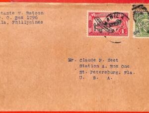 aa4006 - Phillipines - Postal HISTORY - OVERPRINTED AIRMAIL stamps on COVER 1930