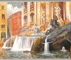 ab0055 - VINTAGE POSTKARTE - ROM Stadt: Trevi-Brunnen