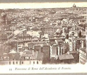 ab0069 - POSTAL VINTAGE - ROMA Panorama de la ciudad de Roma de la Academia...