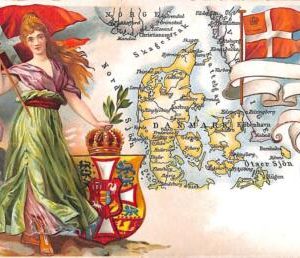 ac0128 - Ansichtskarten VINTAGE POSTCARD - DENMARK  - Flag
