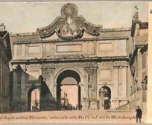 ab0095 - VINTAGE POSTCARD - ROME City: Porta del Popolo ancient Flaminia