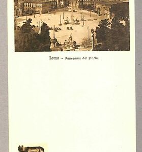 ab0092 - POSTAL VINTAGE - ROMA Ciudad: Panorama desde el Pincio