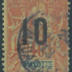 88121 - MAYOTTE - STAMPS: Yvert  # 27A  with ERROR: Chifres Epacces - FINE USED