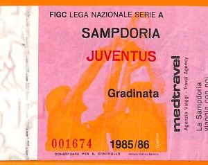 74215- Vecchio BIGLIETTO PARTITA CALCIO -  SAMPDORIA VS JUVENTUS