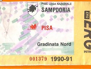 74217- Vecchio BIGLIETTO PARTITA CALCIO -  SAMPDORIA VS PISA