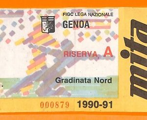 74216- Vecchio BIGLIETTO PARTITA CALCIO -  GENOA
