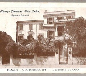 ab0481 - CARTOLINA D'EPOCA - ROMA Città : Albergo Pensione "Villa Emilia"