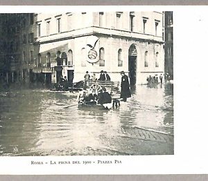 ab0484 - CARTOLINA D'EPOCA - ROMA Città : La Piena del 1900 - Piazza Pia
