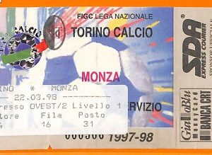 74219- Vecchio BIGLIETTO PARTITA CALCIO -  TORINO VS MONZA