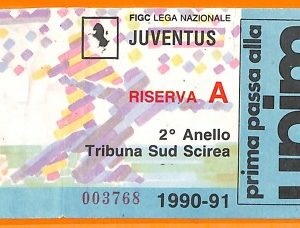 74220- Vecchio BIGLIETTO PARTITA CALCIO -  JUVENTUS