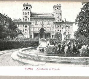 ab0147 - POSTAL VINTAGE - ROMA Ciudad: Academia Francesa
