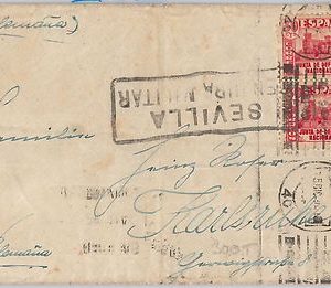 41828 - España -  CARTA del QUARTEL F.E. a ALEMANIA - PABELLON BRASIL