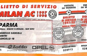 C0573- Vecchio BIGLIETTO PARTITA CALCIO - MILAN VS PARMA