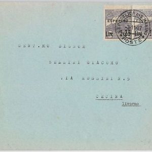 47743 - SAN MARINO  - Storia Postale: Sassone ESPRESSI # 5 coppia su BUSTA 1927