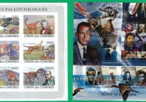 A0359  - COMORES Comoros -  IMPERF 2008  stamp SHEET: PREHISTORY Dinosaurs