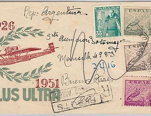 41808 - España - HISTORIA POSTAL: Ed #  M15 CARTA PRIMER VUELO a ARGENTINA 1951