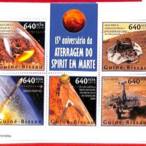A1864 -GUINEA BISSAU, ERROR: MISSPERF, M/S -2019 Space, Spirit, Mars explo rover