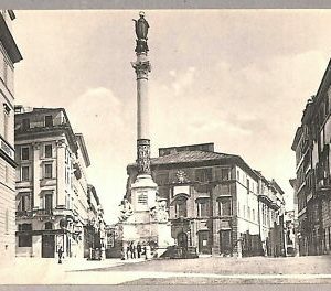 ab0096 VINTAGE POSTCARD ROME City Column of the Conception. Piazza di Spagna