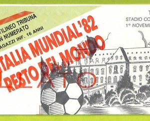 C2594- Vecchio BIGLIETTO PARTITA CALCIO 1988 ITALIA