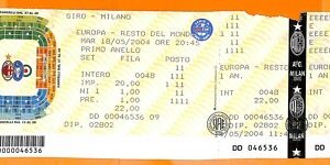 C0601- Vecchio BIGLIETTO PARTITA CALCIO - SIRO VS MILANO