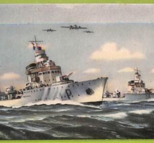 af7298 -VINTAGE POSTCARD Ansichtskarten-Royal SHIP Type LAMPO, NAVI D'ITALIA
