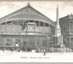ab0127 - VINTAGE POSTCARD - ROME City: Railway station