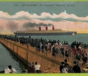 af7238 - VINTAGE POSTCARD  Ansichtskarten - SHIP Le Havre  - The Liner "Paris"