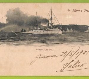af7244 - VINTAGE POSTCARD  Ansichtskarten - SHIP R.Marina Italiana CARLO ALBERTO