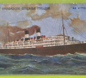 af7251 - VINTAGE POSTCARD - Navigazione Generale Italiana "RE VITTORIO"