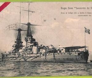 af7294 - VINTAGE POSTCARD Ansichtskarten - Royal SHIP  "Leonardo da Vinci", NAVI