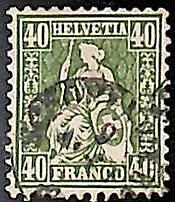 95020cA  - SWITZERLAND - STAMP -   Yvert #  39 - Very Fine  USED
