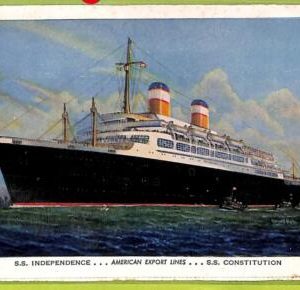 af7282 - Gibraltar - VINTAGE POSTCARD - SHIPS "Independence" S.S."Constitution"