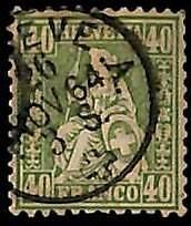 95020bC  - SWITZERLAND - STAMP -   Yvert #  39 -   USED