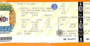 C0605- Vecchio BIGLIETTO PARTITA CALCIO -  SIRO VS MILAN