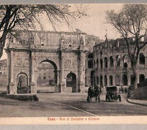 ab0145 - POSTAL VINTAGE - ROMA Ciudad: Arco de Constantino y Coliseo