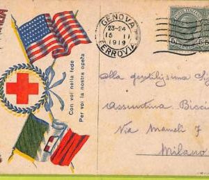 af6786   -   VINTAGE POSTCARD  Ansichtskarten -   Italy 1919,   RED CROSS