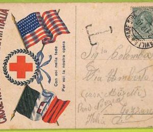 af6797 -   VINTAGE POSTCARD  Ansichtskarten - ITALY 1916, RED CROSS
