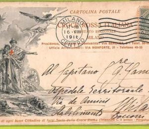 af6819 -   VINTAGE POSTCARD  Ansichtskarten -  ITALY 1916, RED CROSS