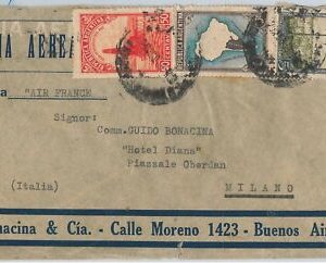 43448  - ARGENTINA - Postal History - AIRMAIL COVER to ITALY Via AIR FRANCE 1939