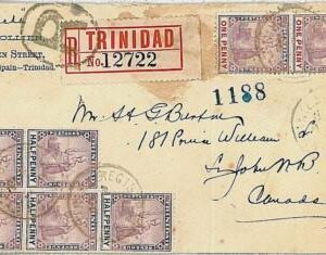 25267 - TRINIDAD - POSTAL HISTORY - Registered COVER to CANADA - Very Nice!