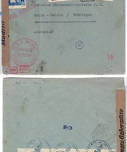 45050 -MARRUECOS Español - HISTORIA POSTAL: CARTA con CENSURA Española y Alemana