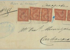 85842 - REGNO - STORIA POSTALE - Annullo NUMERALE:  Pieve di CORIANO 1891