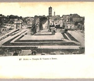 ab0149 - CARTOLINA D'EPOCA - ROMA Città : Tempio di Venere e Roma