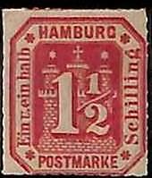 94907 1hA - Germany HAMBURG - STAMPS - Michel # 21 --  MINT Hinged MH