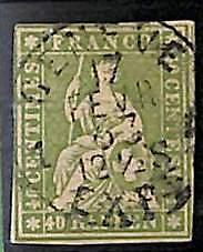 95002bA -  SWITZERLAND - STAMP - Zumstein # 26C or 26G - Very Fine  USED