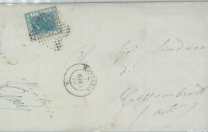 80442 -  REGNO - STORIA POSTALE: annullo numerale a punti 7135  MONTAFIA  1875